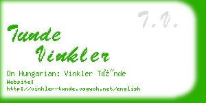 tunde vinkler business card